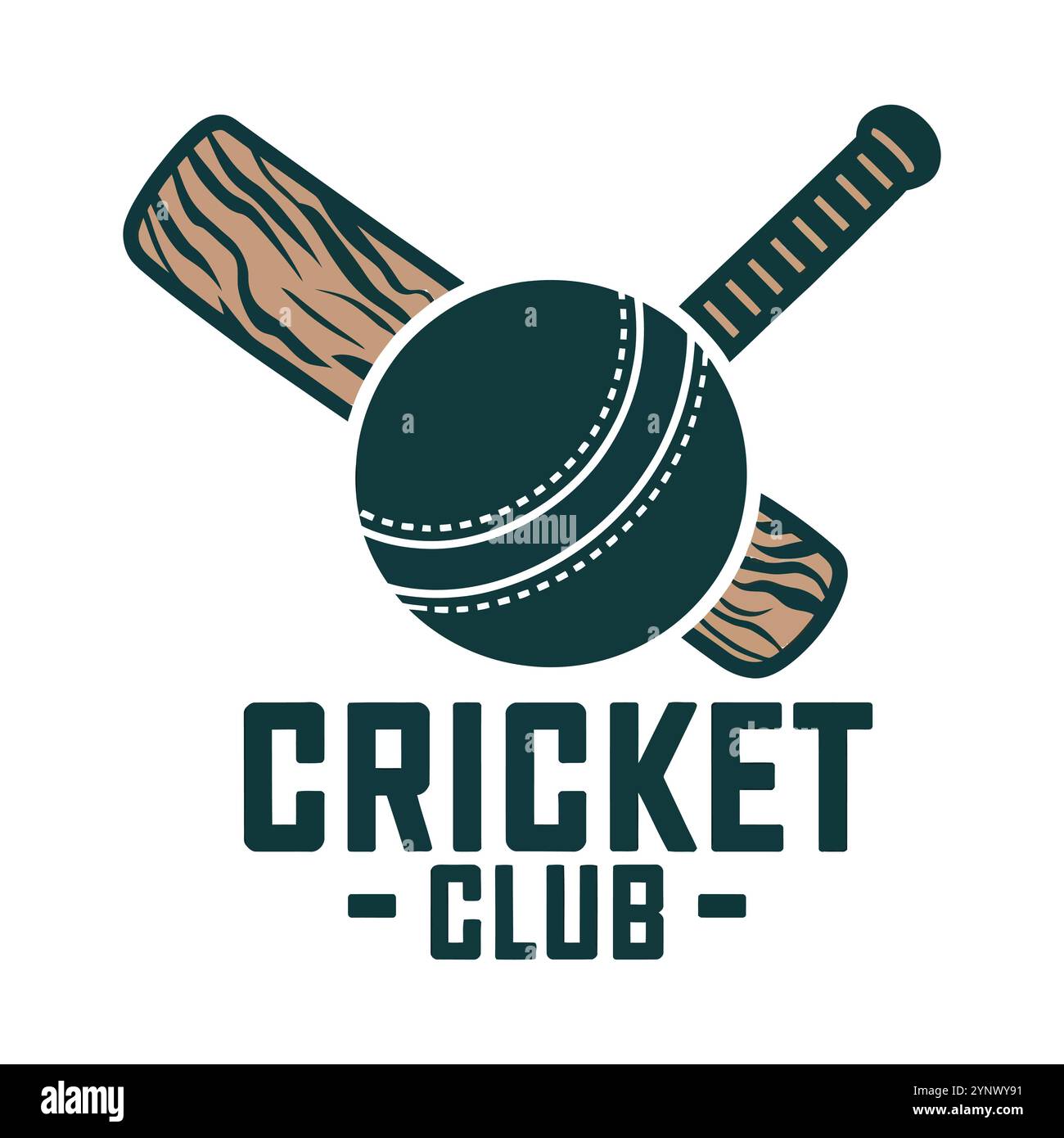 Logo Cricket, design con logo sportivo, emblema della squadra di cricket, logo personalizzato, design moderno del cricket, marchio Cricket Club, elegante emblema Cricket, logo Illustrazione Vettoriale