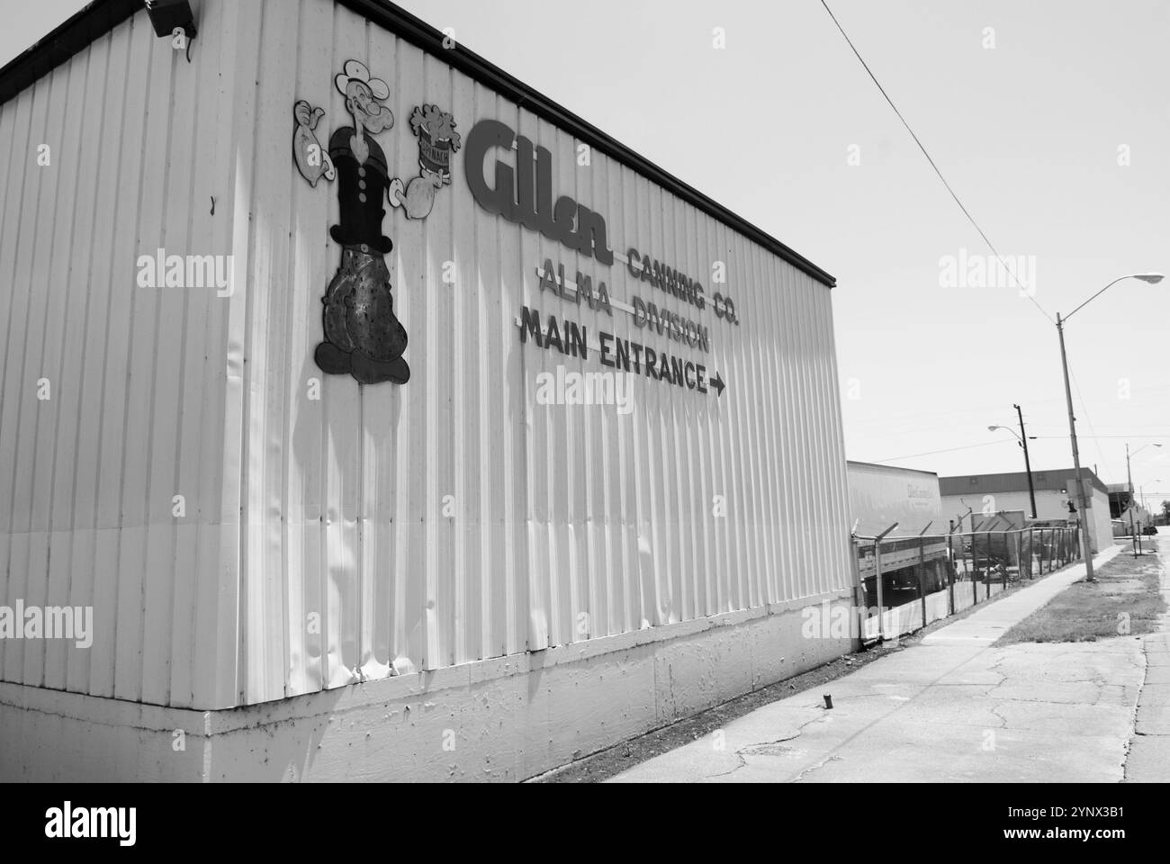 Gillen Canning Company, Alma, Arkansas, Stati Uniti. Questa città vanta la fama di essere la capitale mondiale degli spinaci. Foto Stock