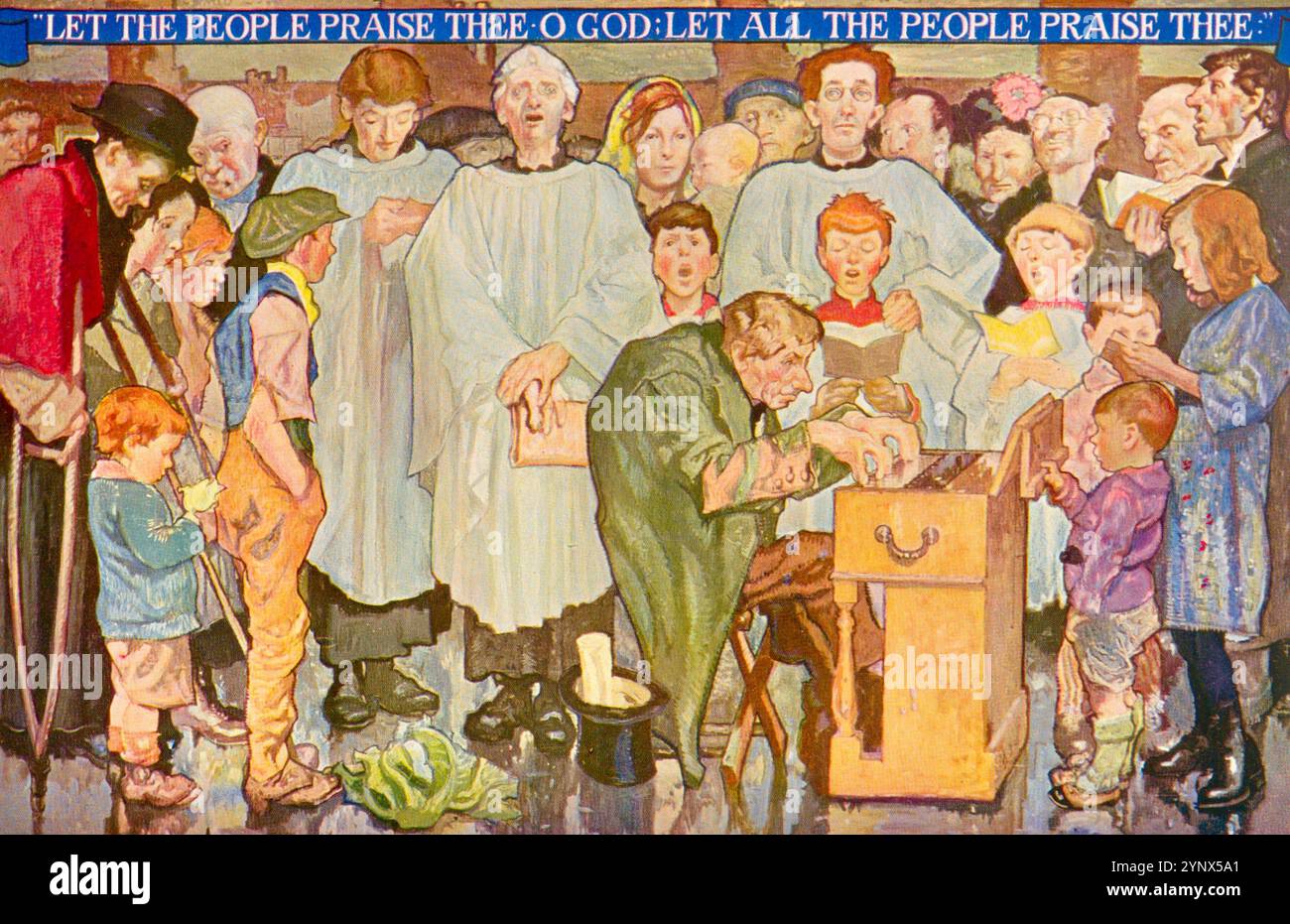 Frank Brangwyn - Panel in Chapel of Christ's Hospital - 1924 Foto Stock