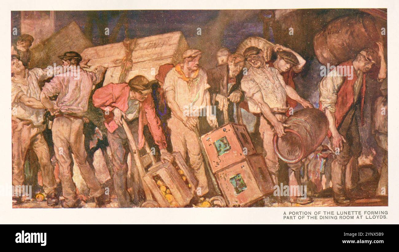 Frank Brangwyn - sala da pranzo Lloyds Foto Stock