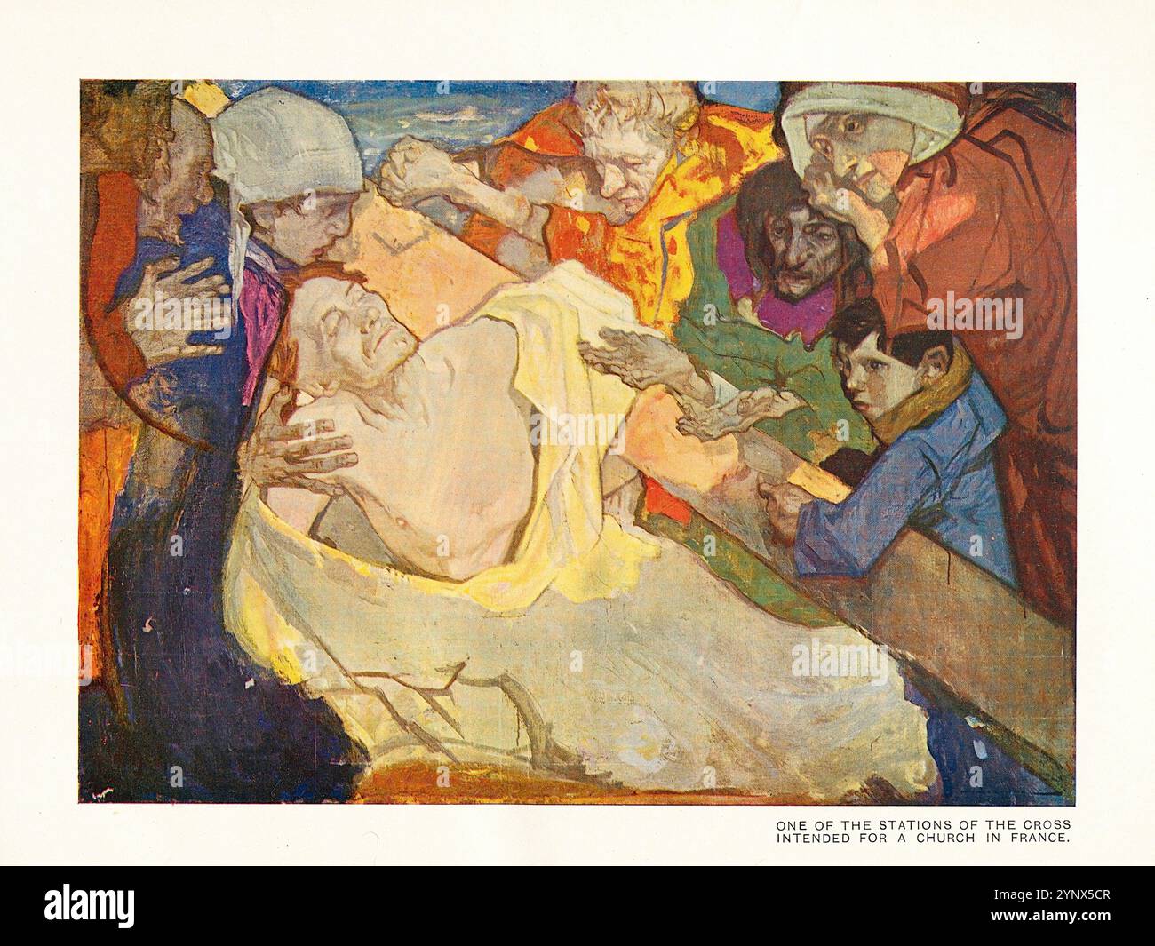 Frank Brangwyn - Jesus Falls per la seconda volta Foto Stock