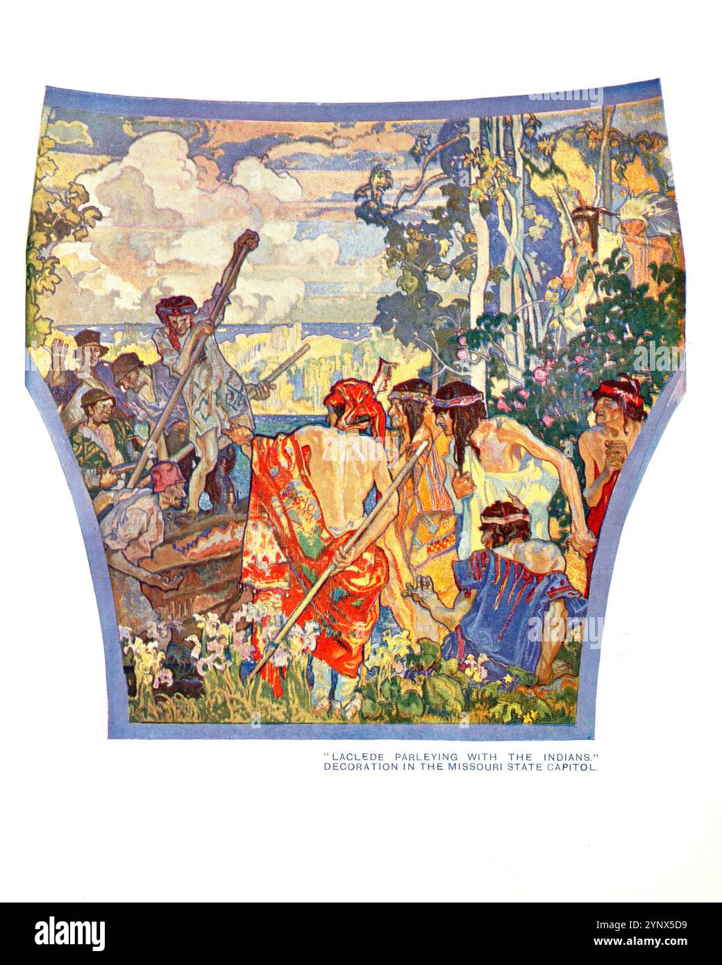 Frank Brangwyn - decorazione nella capitale dello stato del Missouri Foto Stock