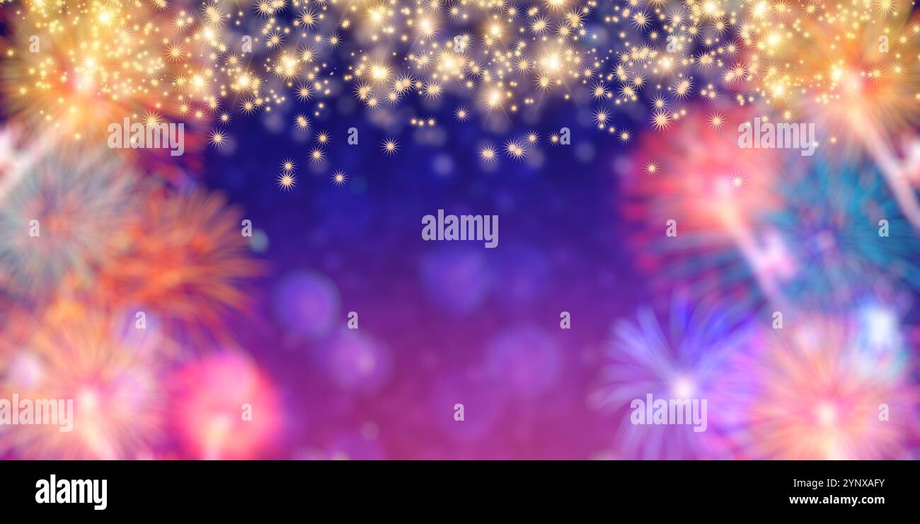 Effetto scintillante. Texture natalizia astratta, particelle di bokeh dorate ed evidenziazioni su sfondo scuro. Foto di alta qualità Foto Stock