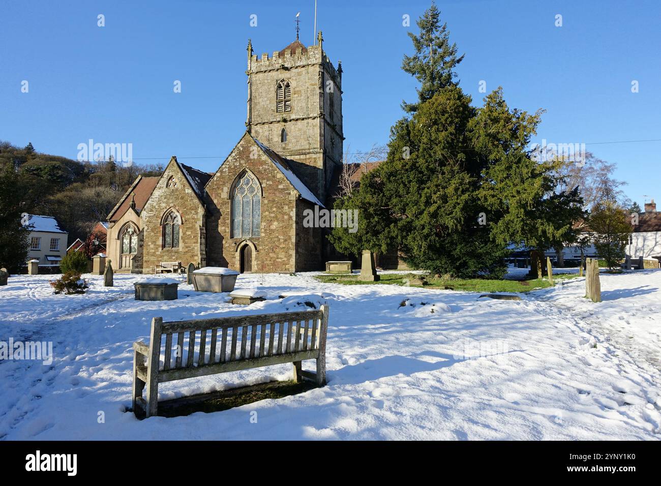 St Laurence's Church, Church Stretton, Shropshire, Regno Unito Foto Stock