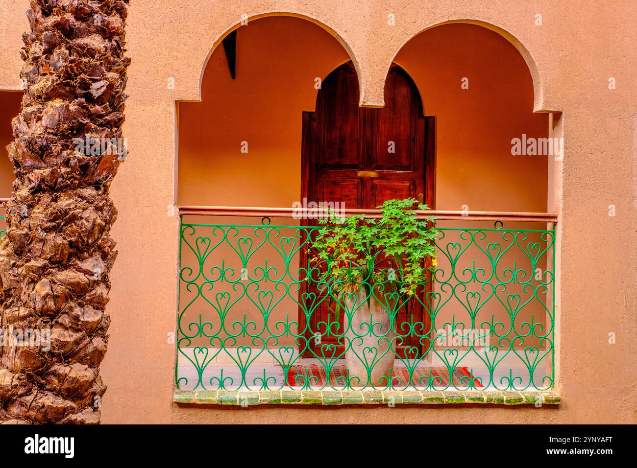 Stile marocchino - all'interno di un Riad in Marocco Foto Stock