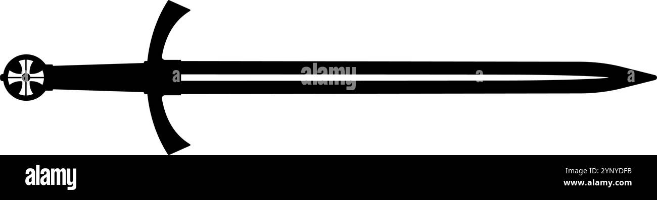 sagoma della spada - illustrazione vettoriale Illustrazione Vettoriale
