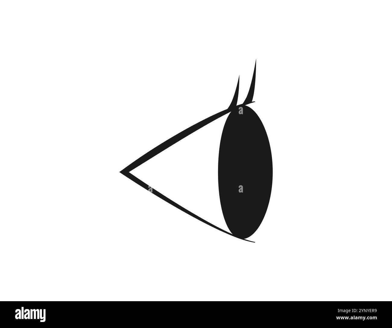 Lato occhi, vedere, icona visione. Illustrazione vettoriale. Illustrazione Vettoriale