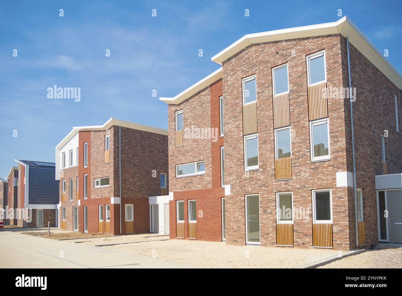 Diverse case di nuova costruzione nei paesi bassi Foto Stock