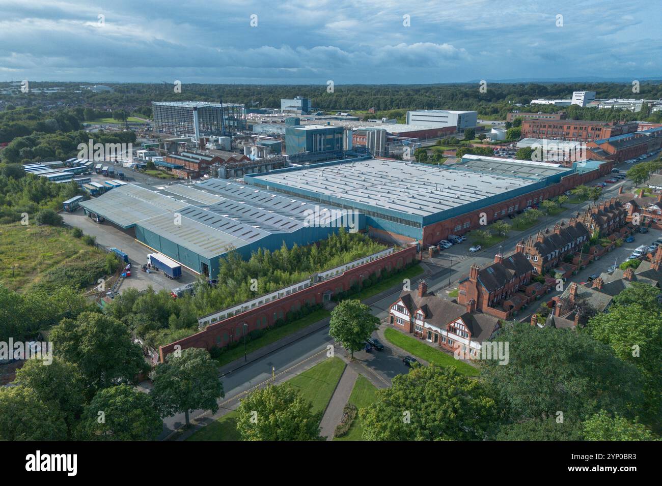 Vista aerea del sito Unilever/Port Sunlight, Port Sunlight, Regno Unito. Foto Stock