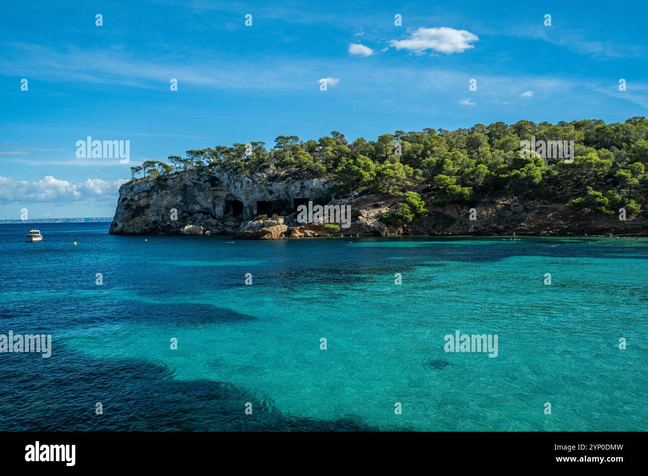 Il Portals Vells è una piccola spiaggia sabbiosa a sud-ovest dell'isola, considerata una delle 20 spiagge più belle di Maiorca. Foto Stock