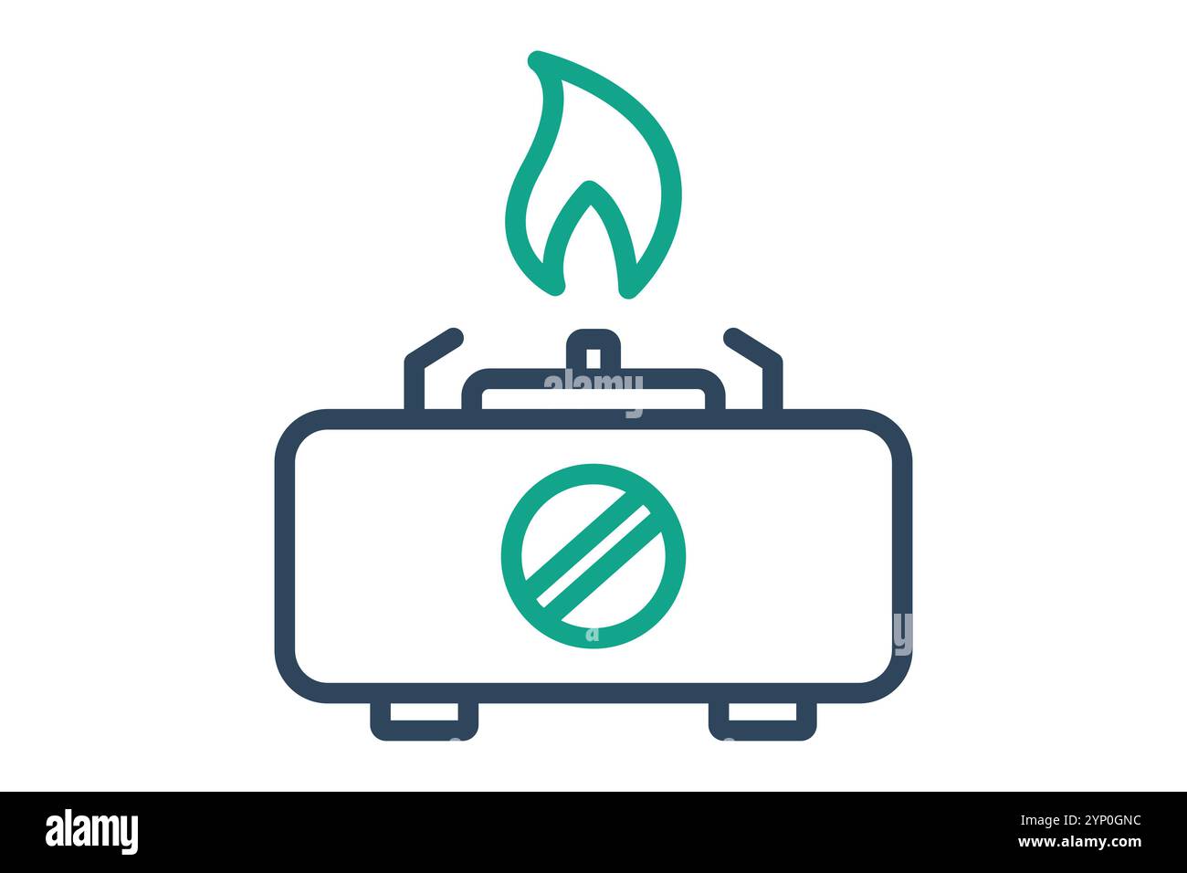 Icona fornello. stile icona linea. icona relativa alla cucina. illustrazione vettoriale elementi pasto Illustrazione Vettoriale