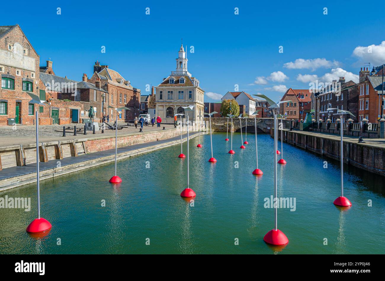 KING'S LYNN, REGNO UNITO - 10 OTTOBRE 2014: Veduta del porto di King's Lynn, Norfolk, Regno Unito Foto Stock