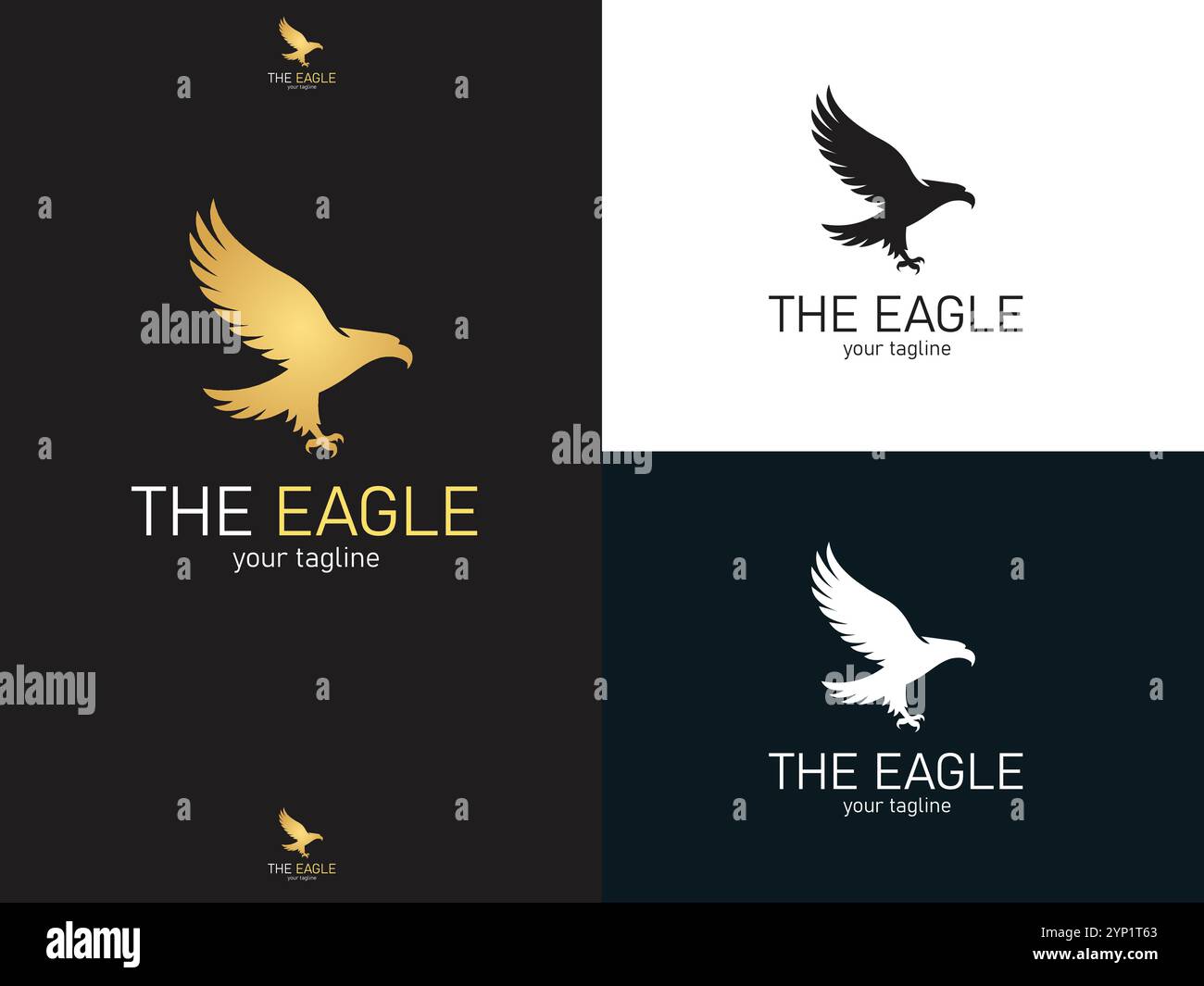 Logo Sky Dominator Eagle: The Essence of Vision and Leadership Illustrazione Vettoriale