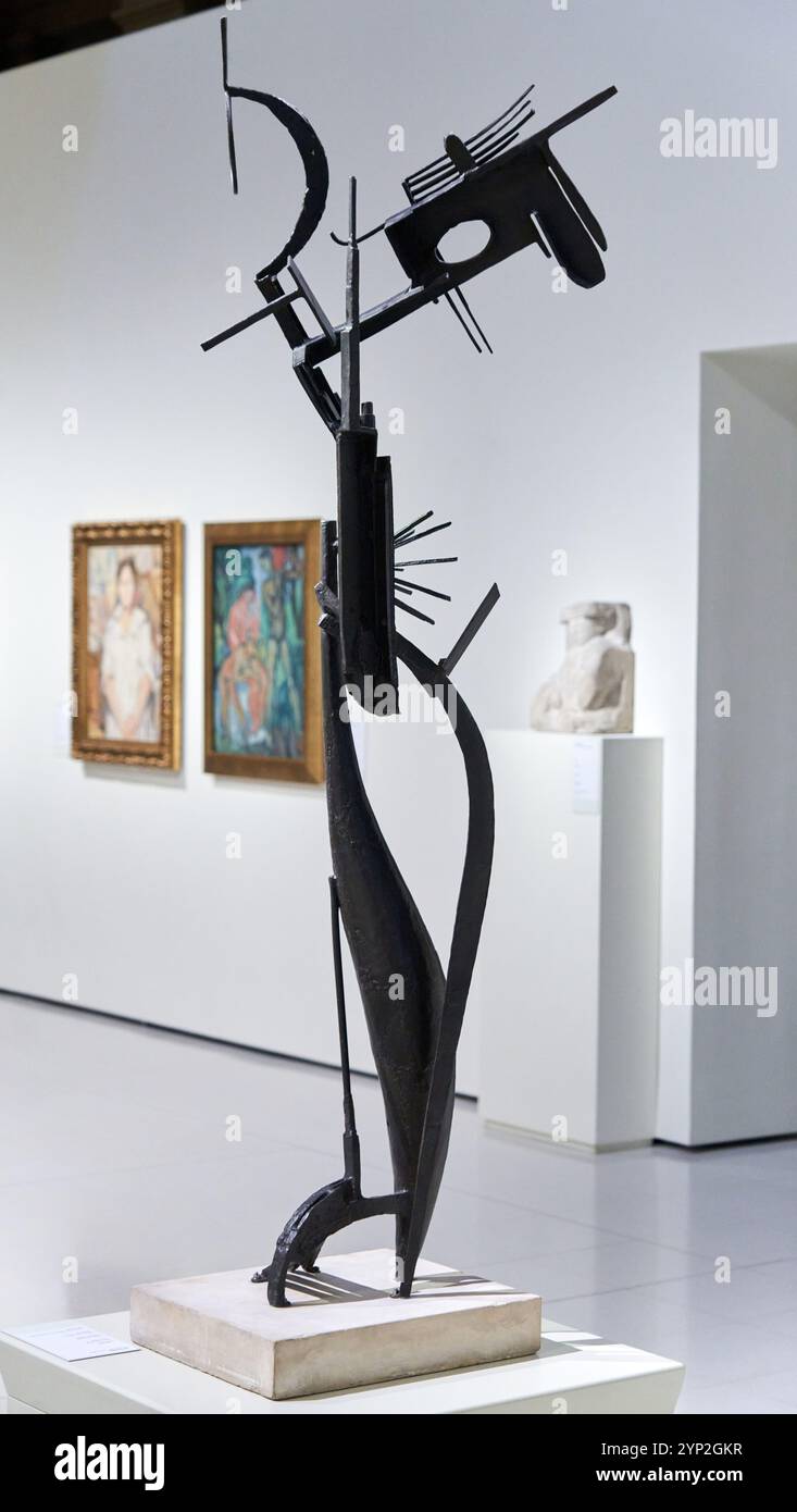 Donna con specchio, . 1936-1937, Juli González (Barcellona, 1876 - Arcueil, 1942), MNAC, Museu Nacional D'Art de Catalunya, Barcellona, Spagna. Foto Stock