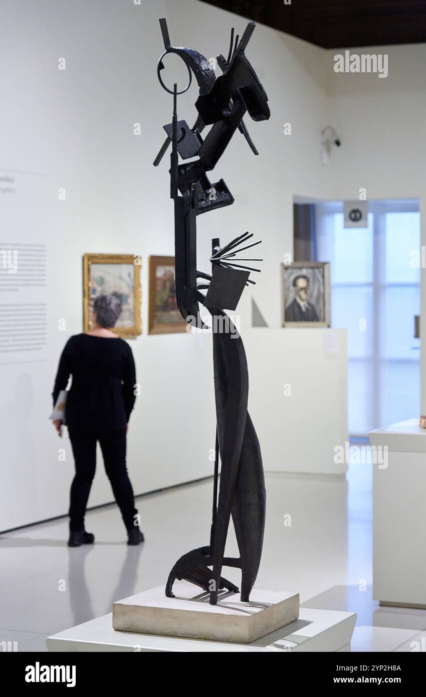 Donna con specchio, . 1936-1937, Juli González (Barcellona, 1876 - Arcueil, 1942), MNAC, Museu Nacional D'Art de Catalunya, Barcellona, Spagna. Foto Stock