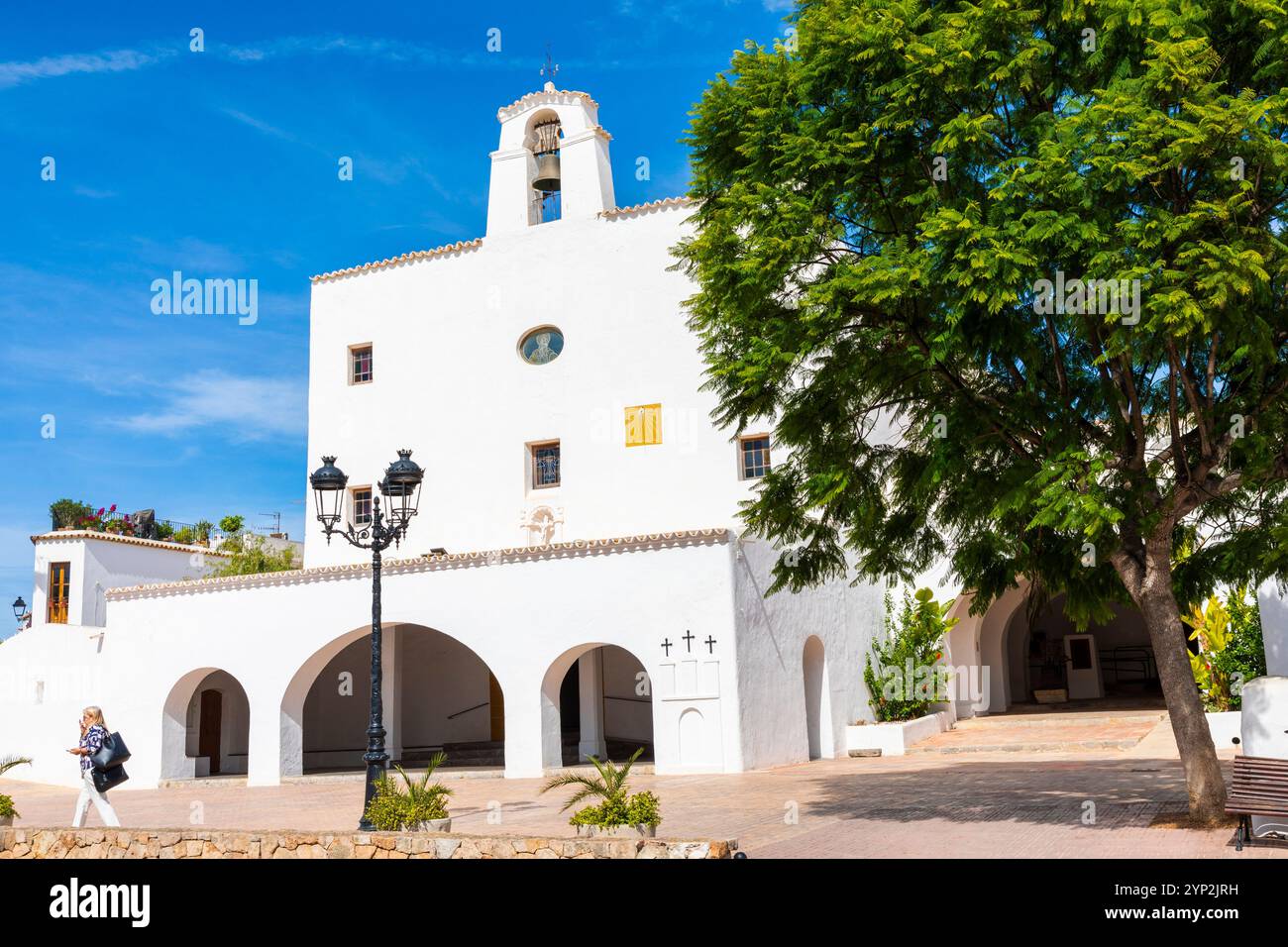 Chiesa di Sant Josep de sa Talaia, Sant Josep de sa Talaia, Ibiza, Isole Baleari, Spagna, Mediterraneo, Europa Foto Stock