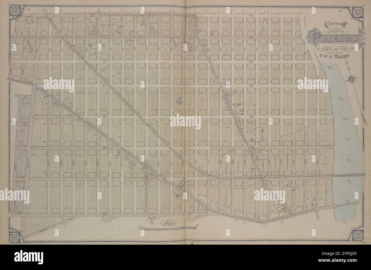 Città di Paterson. Parte del 4th, 5th e 8th Wards 1877 Foto Stock