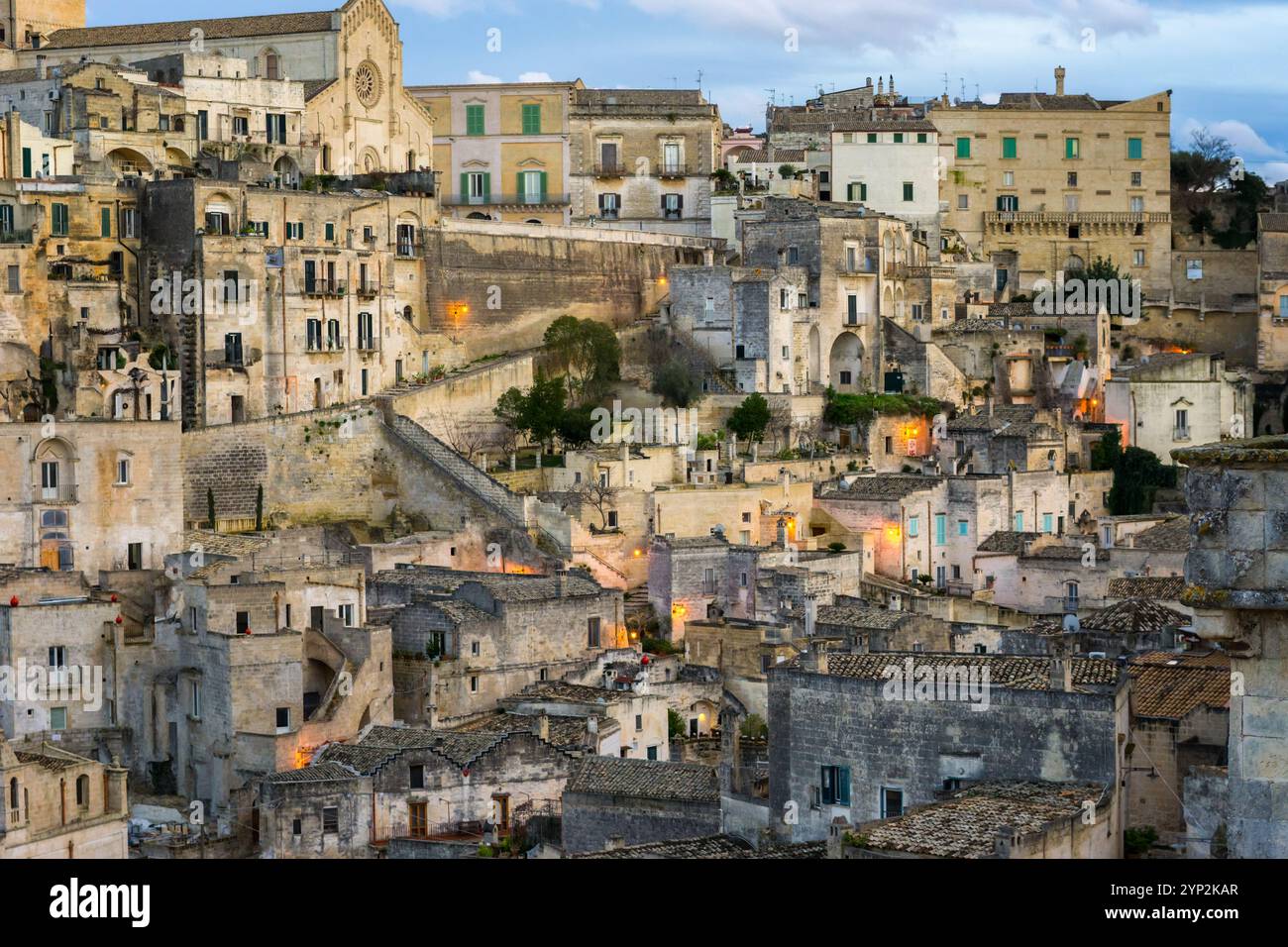 Matera antica città tradizionale case in pietra in dettaglio, Matera, Basilicata, Italia, Europa Foto Stock