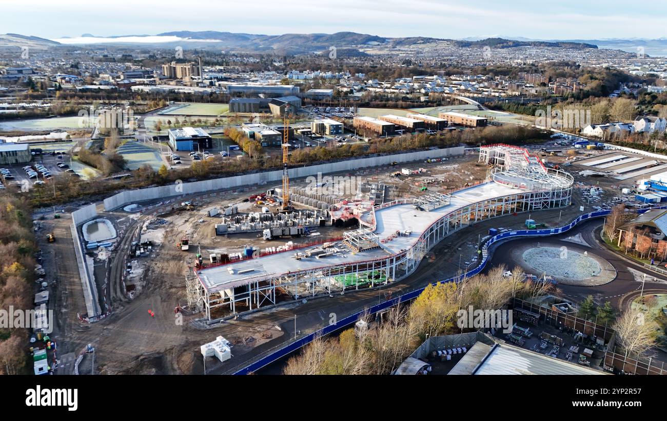 Inverness, Regno Unito. 28 novembre 2024. Cantiere della nuova prigione di HMP Highland a Inverness, vicino al più grande parco commerciale della città a Eastfield. L'attuale prigione di Porterfield ha una capacità progettuale di 93 persone, ma oggi ospita 108 prigionieri. La nuova prigione ha una capacità progettuale di 200 persone e si prevede che aprirà nel 2026 al costo di 209 milioni di sterline. Crediti: Andrew Smith/Alamy Foto Stock