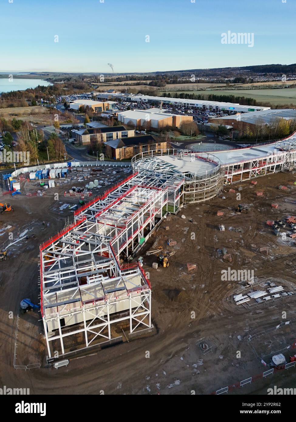 Inverness, Regno Unito. 28 novembre 2024. Cantiere della nuova prigione di HMP Highland a Inverness, vicino al più grande parco commerciale della città a Eastfield. L'attuale prigione di Porterfield ha una capacità progettuale di 93 persone, ma oggi ospita 108 prigionieri. La nuova prigione ha una capacità progettuale di 200 persone e si prevede che aprirà nel 2026 al costo di 209 milioni di sterline. Crediti: Andrew Smith/Alamy Foto Stock