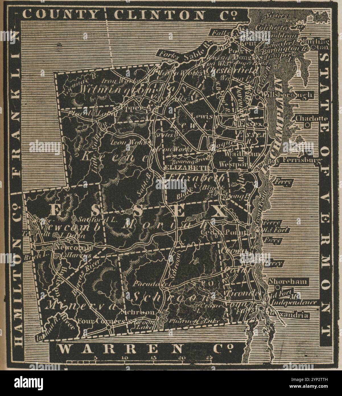 Contea di Essex. 1838 di Burr, David H., 1803-1875 Foto Stock