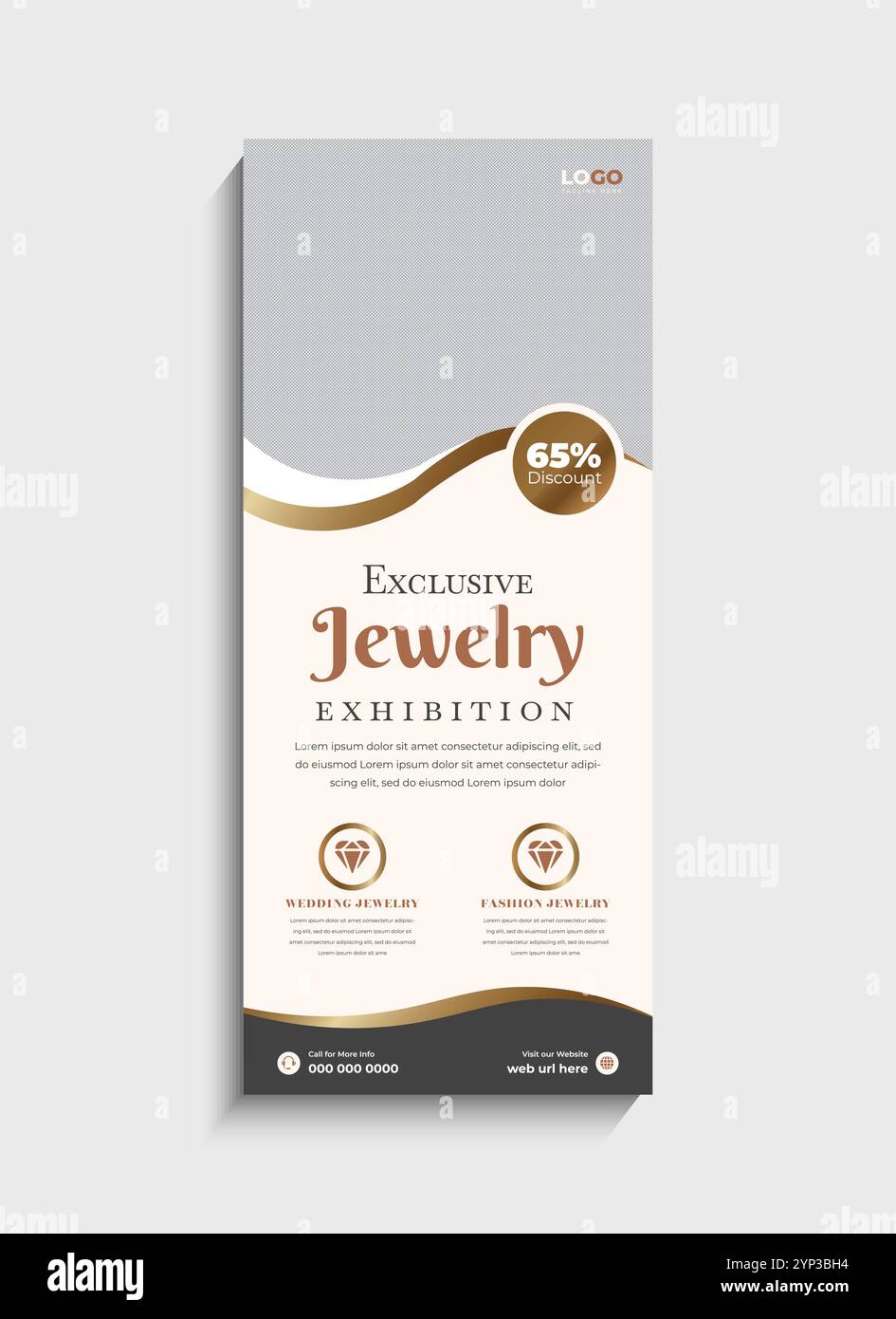 Striscioni avvolgibili o design elegante Illustrazione Vettoriale