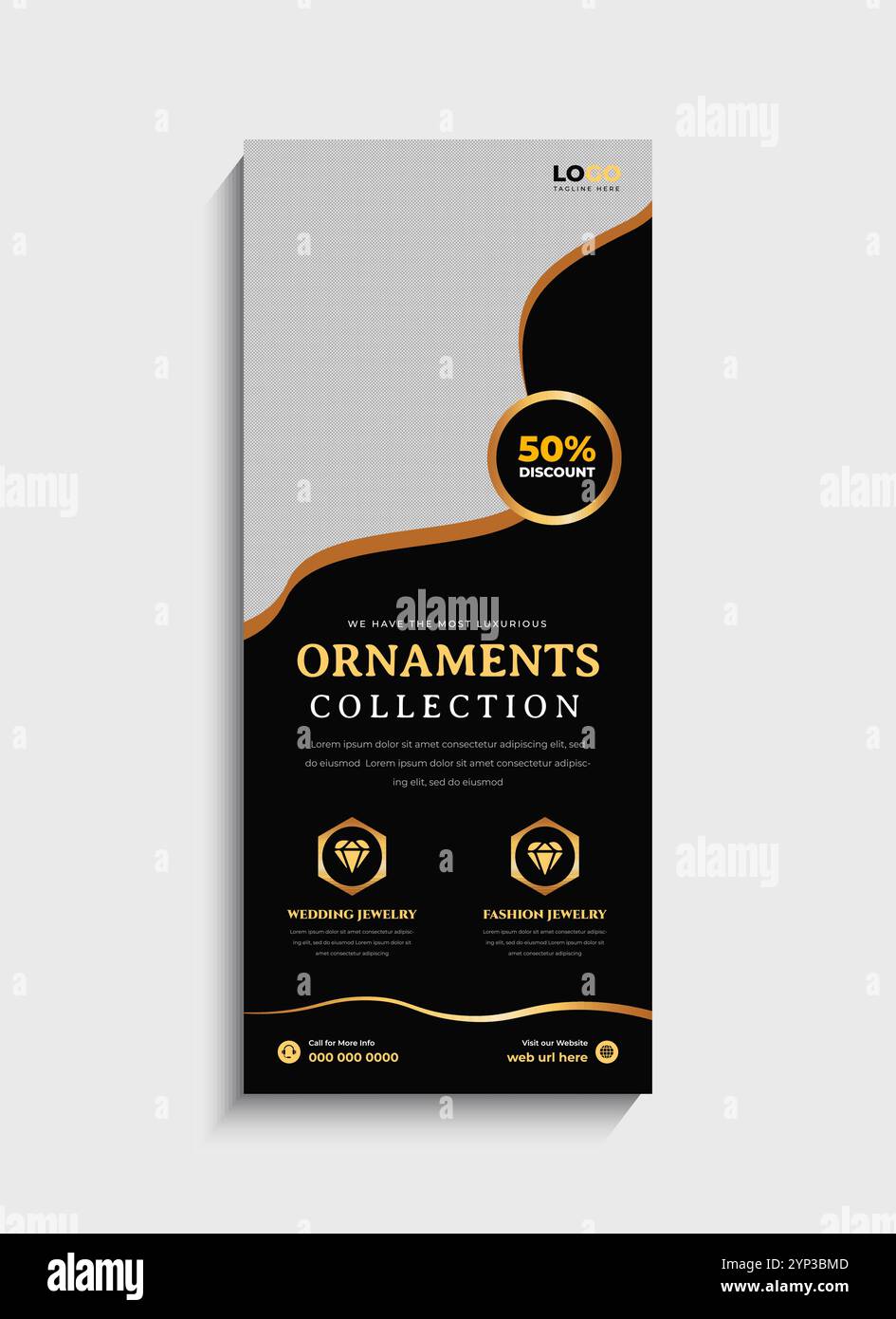 Striscioni avvolgibili o design elegante Illustrazione Vettoriale