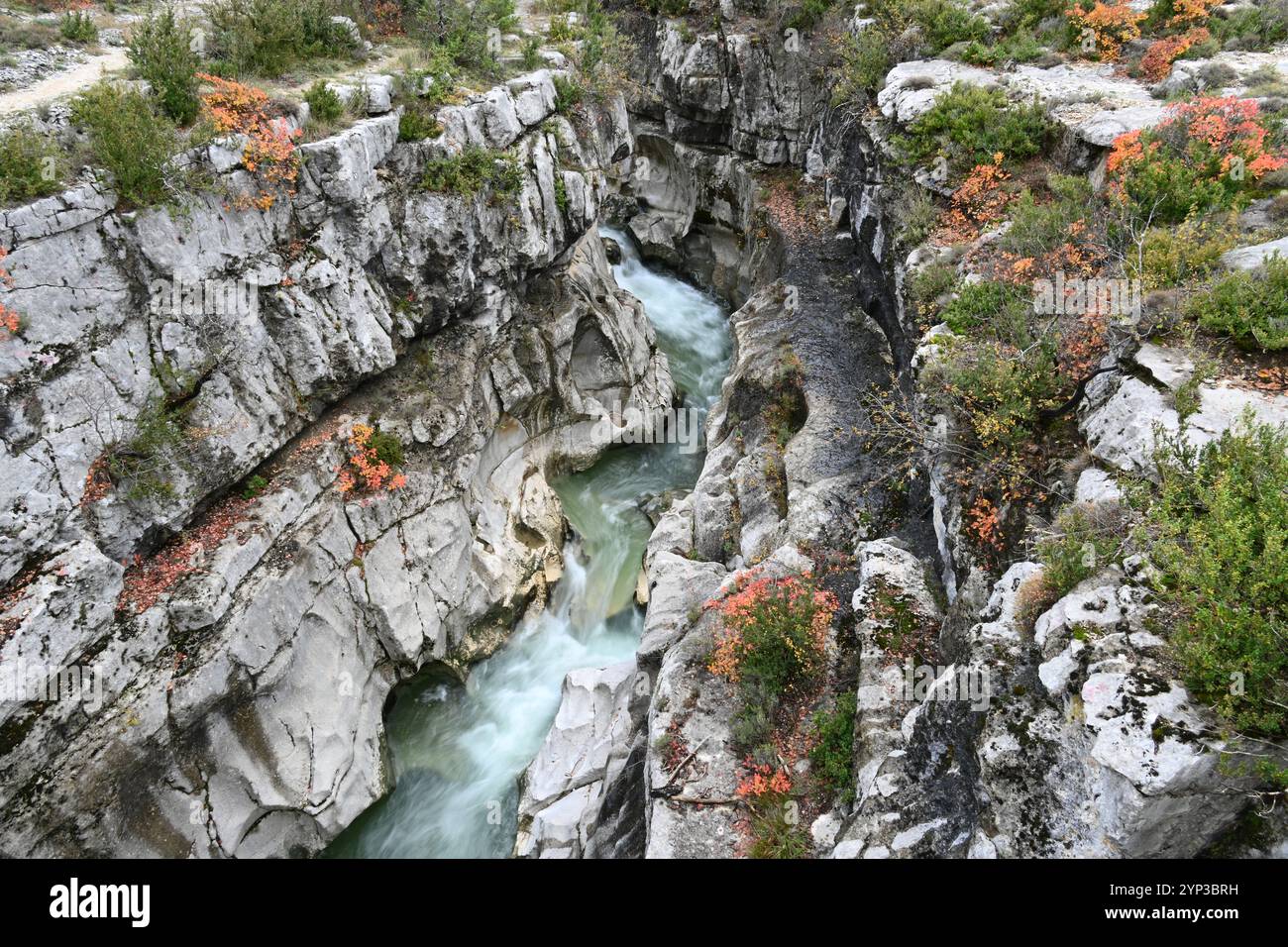 Gola di Jabron o Canyon, vicino a Trigance, nel Parco regionale della Gola di Verdon, Var Provence Francia Foto Stock
