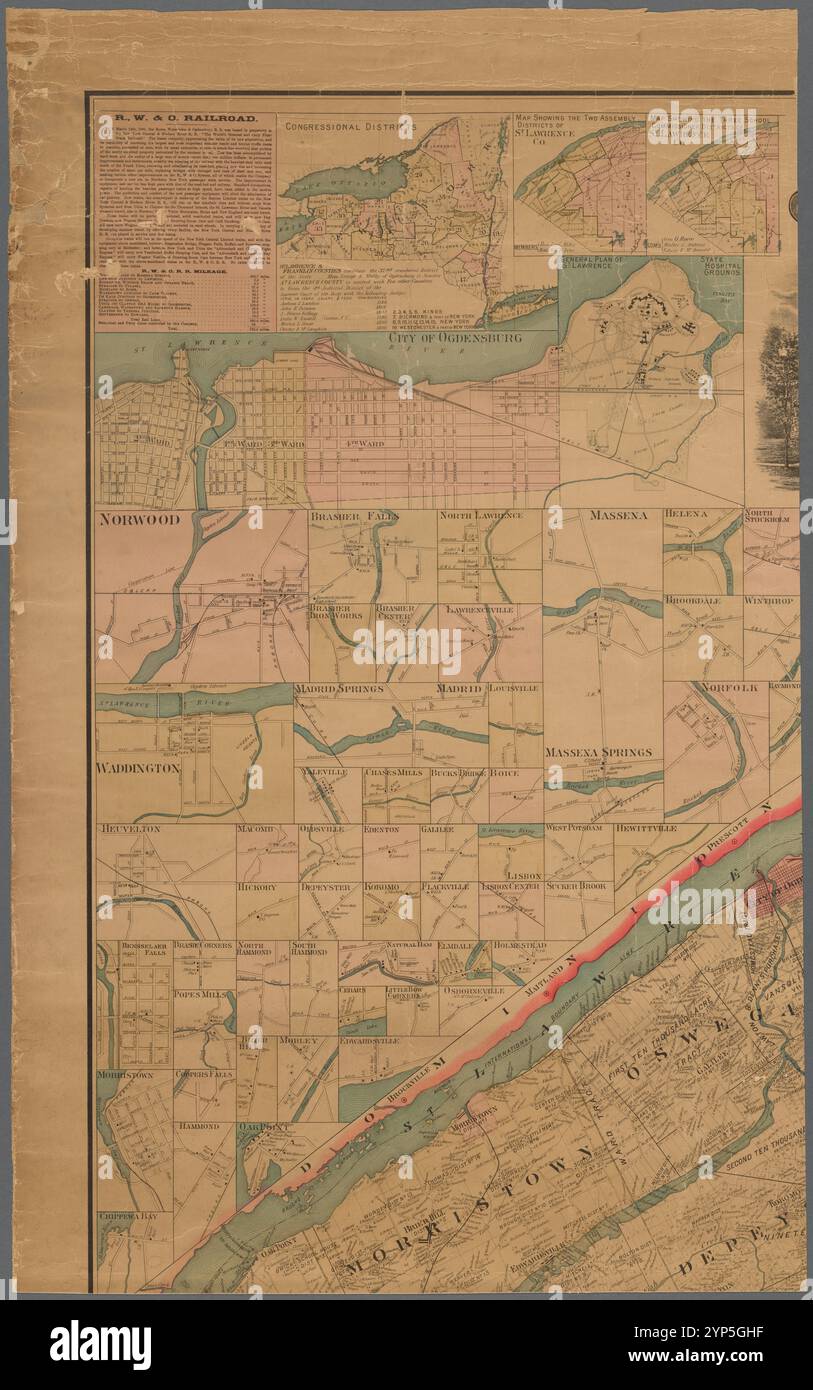 Nuova mappa della contea di St. Lawrence, N. Y 1897 di Blankman, Edgar G. (Edgar Gerritt), B. 1861 Foto Stock