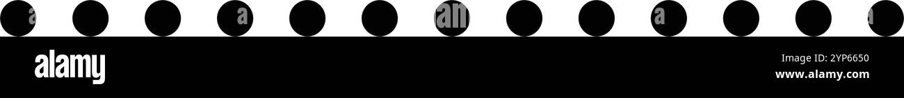 Linea di tracciamento elemento orizzontale tratteggiato per foglio di lavoro per bambini, linea tratteggiata per scrivere, disegnare e illustrazione per lo sviluppo di abilità motorie Illustrazione Vettoriale