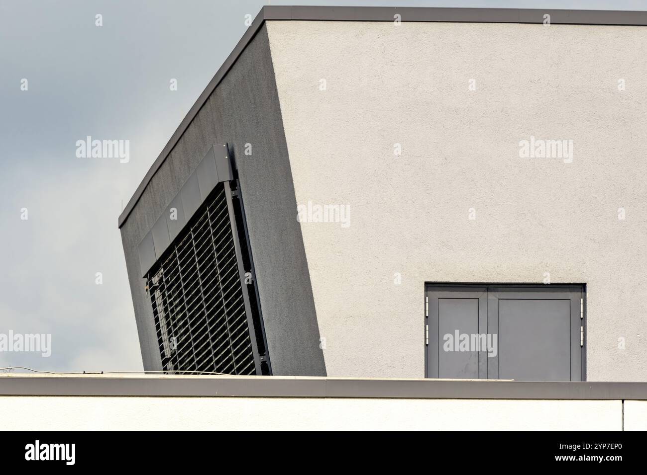 Edificio moderno in cemento bianco Foto Stock