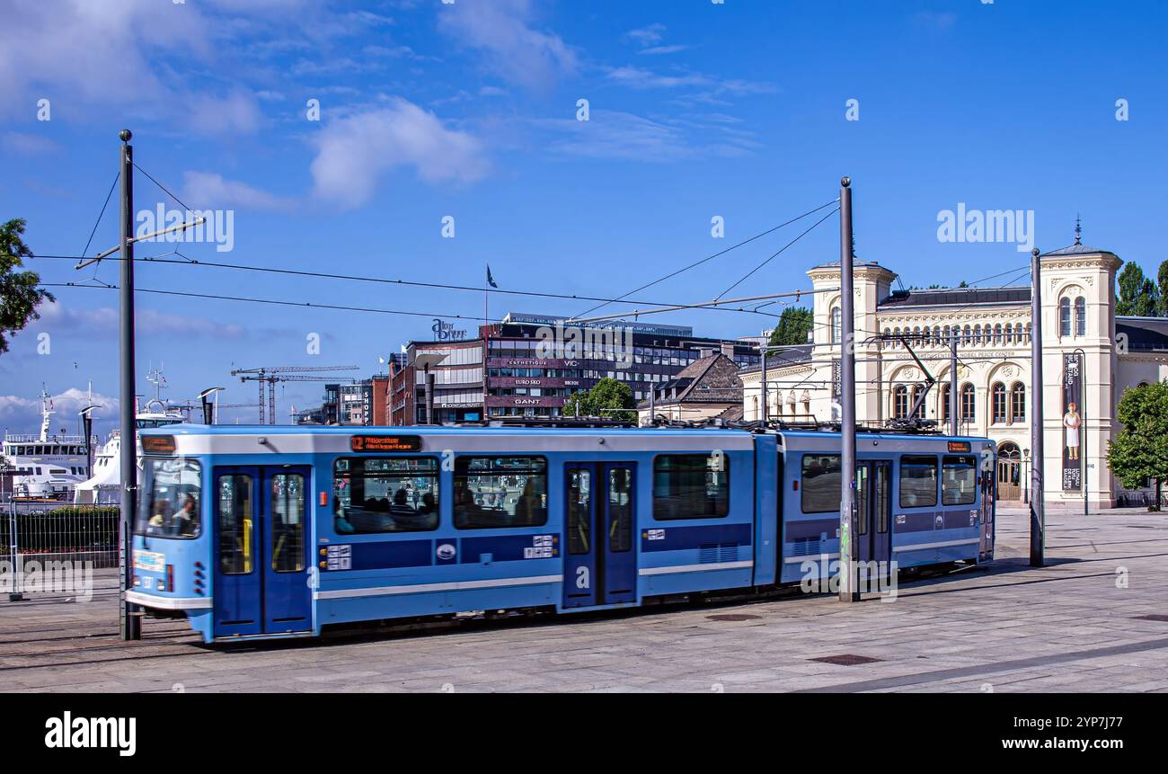 Oslo, Norvegia. Il bellissimo municipio di Oslo è un edificio municipale di Oslo, la capitale della Norvegia Foto Stock