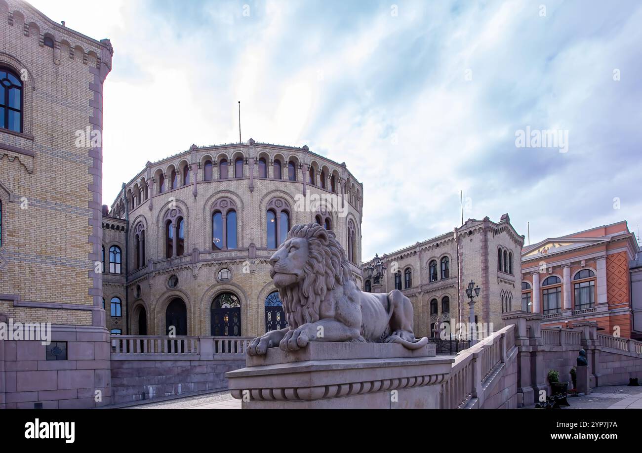 Oslo, Norvegia. Il bellissimo municipio di Oslo è un edificio municipale di Oslo, la capitale della Norvegia Foto Stock