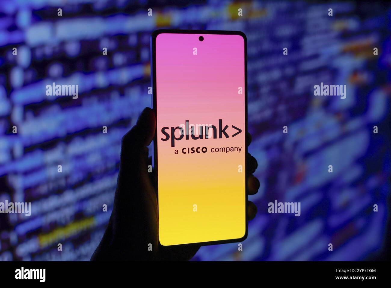 il logo viene visualizzato sullo schermo di uno smartphone Foto Stock