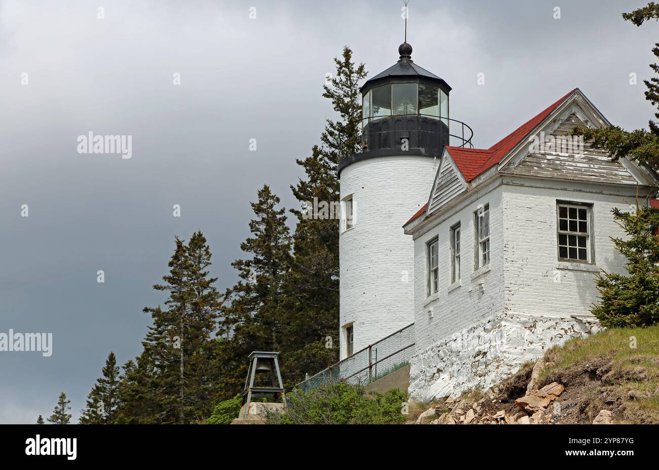 Bass Harbor Head Light, Acadia National Park, Maine Foto Stock