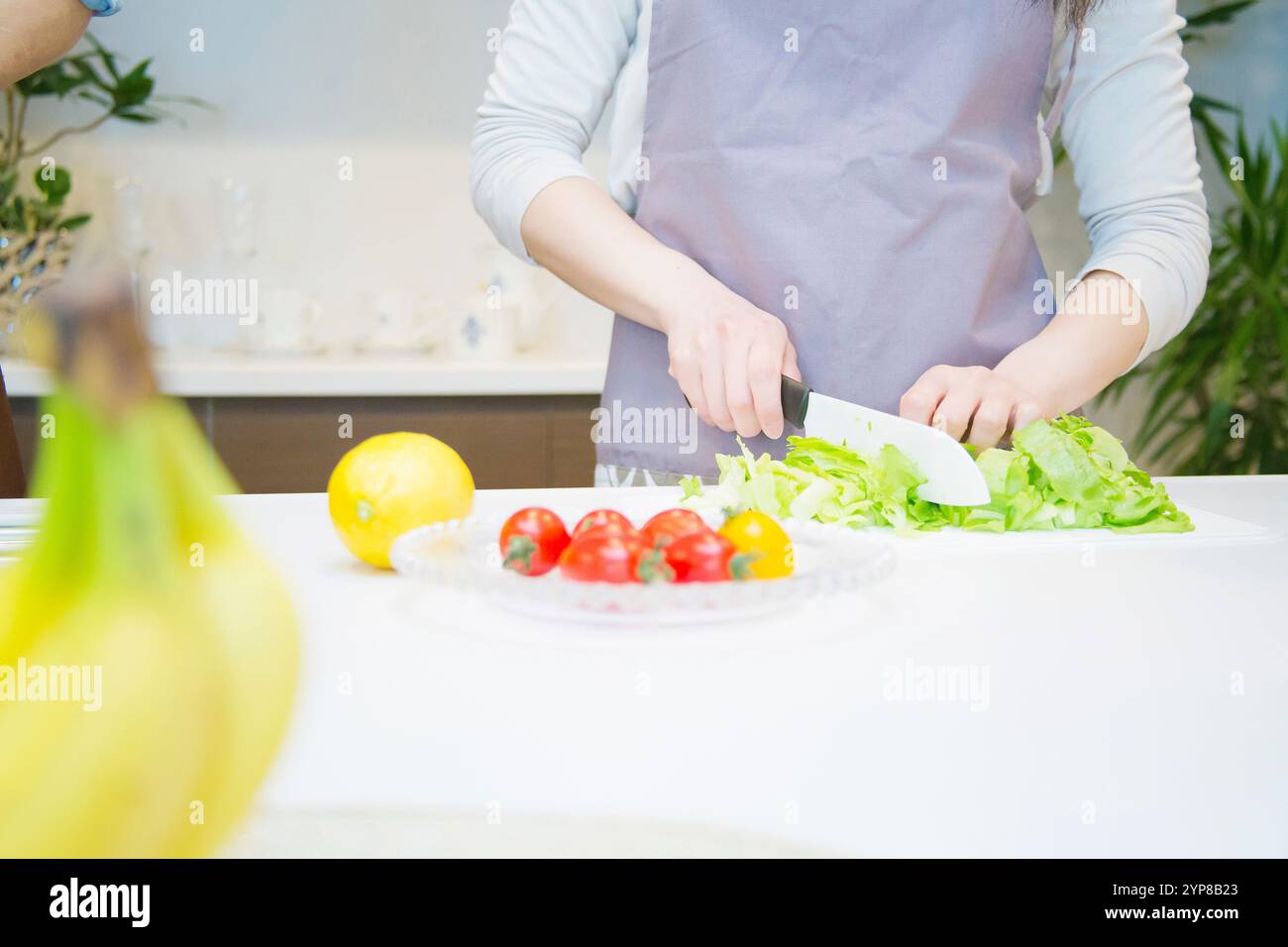 Donna che cucina Foto Stock