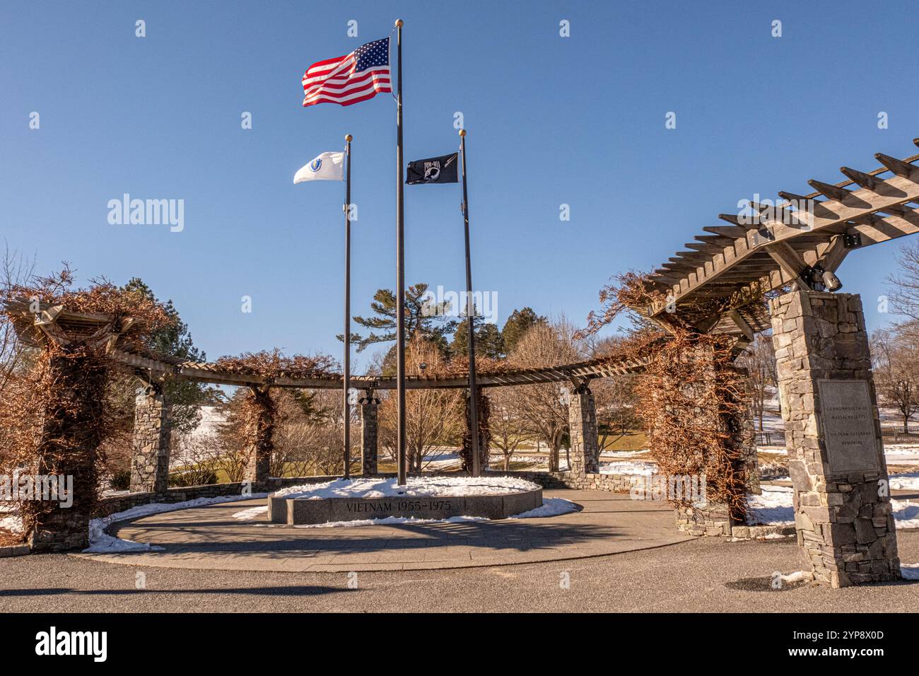 Vietnam Memorial al Green Hill Park di Worcester, Massachusetts Foto Stock