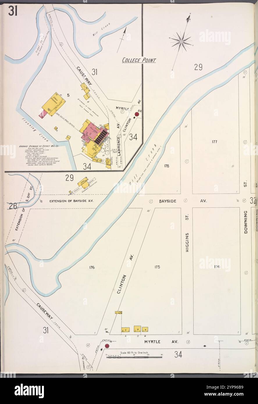 Queens V. 5, Plate No. 31 [Mappa delimitata da Causeway, Downing St., Myrtile Ave., S. 21st St.] 1884 - 1936 Foto Stock