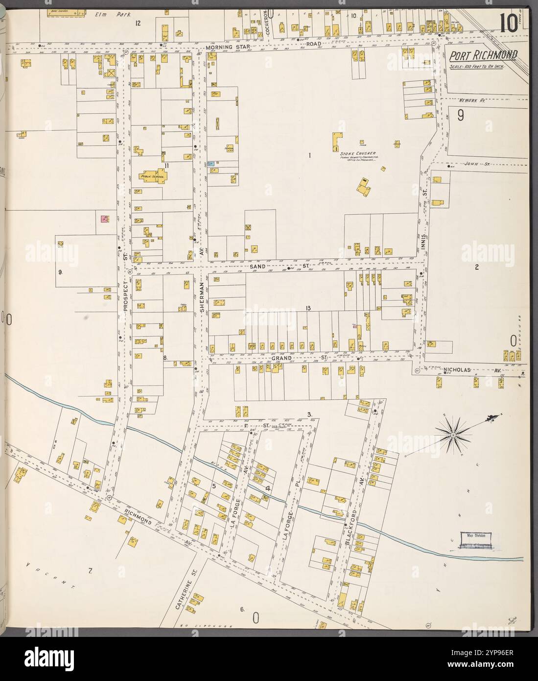 Richmond, Plate No. 10 [Mappa delimitata da Morning Star Rd., Innis St., Nicholas Ave., Richmond Ave., Prospect St.] 1884 - 1936 Foto Stock