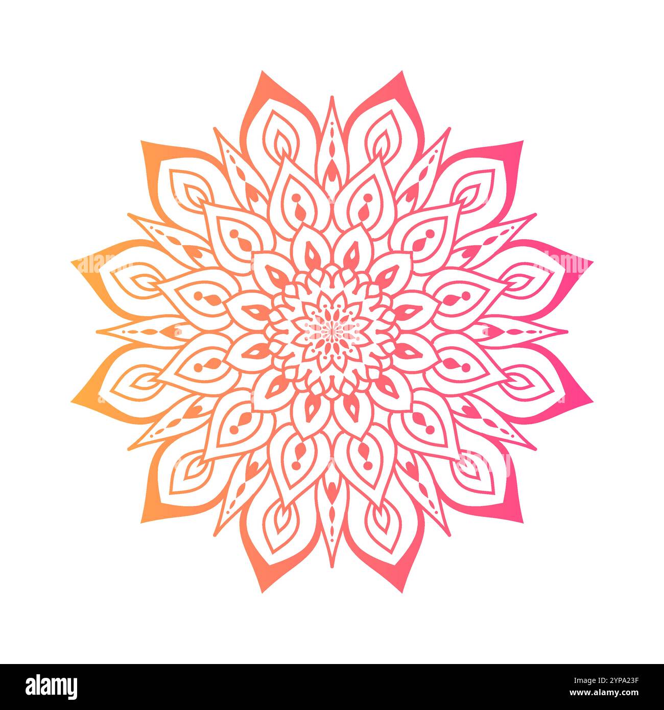 Mandala colorato su sfondo bianco Illustrazione Vettoriale Mandala colorato su sfondo bianco Illustrazione Vettoriale