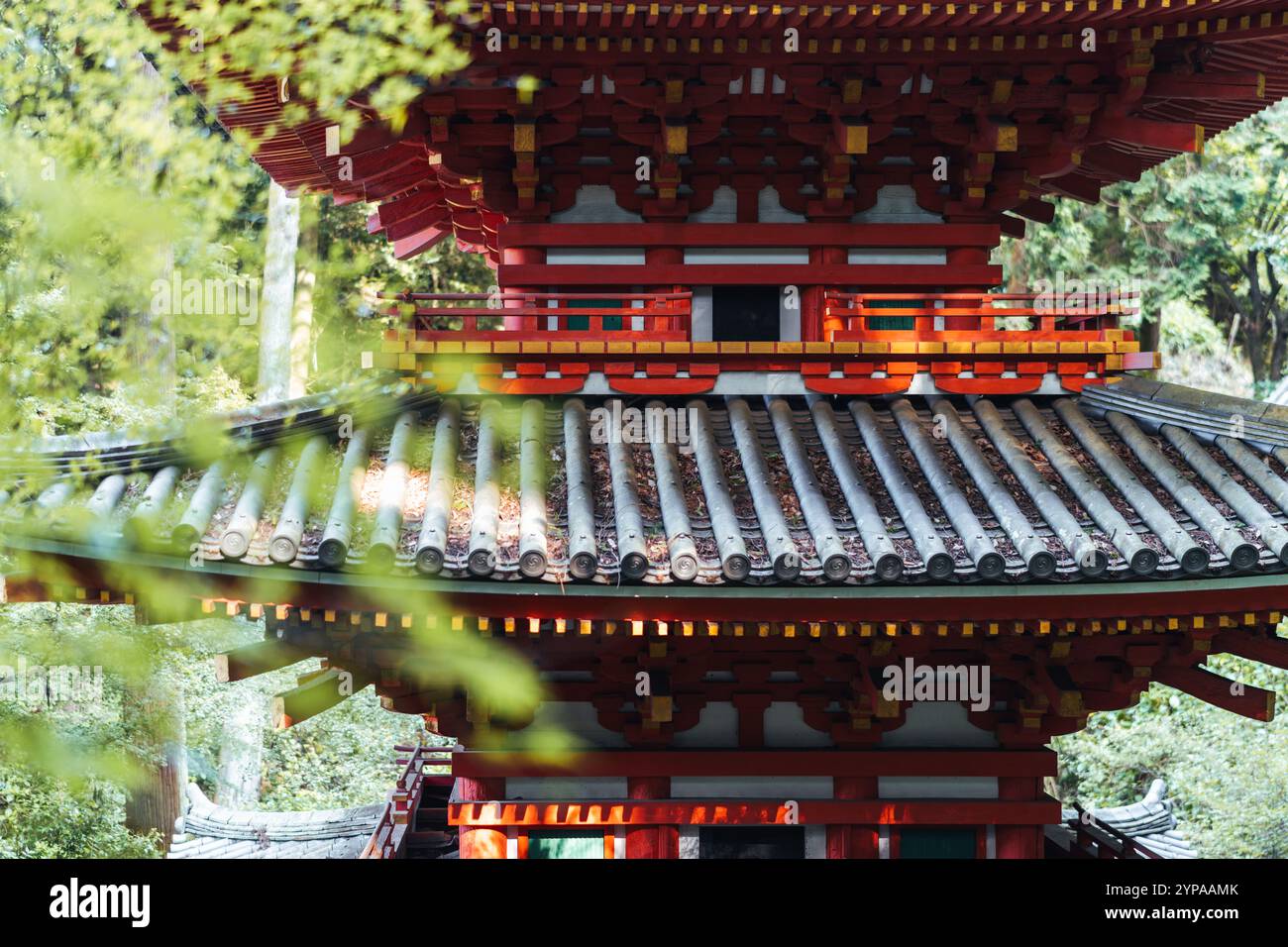 Tempio Gansen-ji, pagoda e giardino vicino a Kyoto, Giappone Foto Stock
