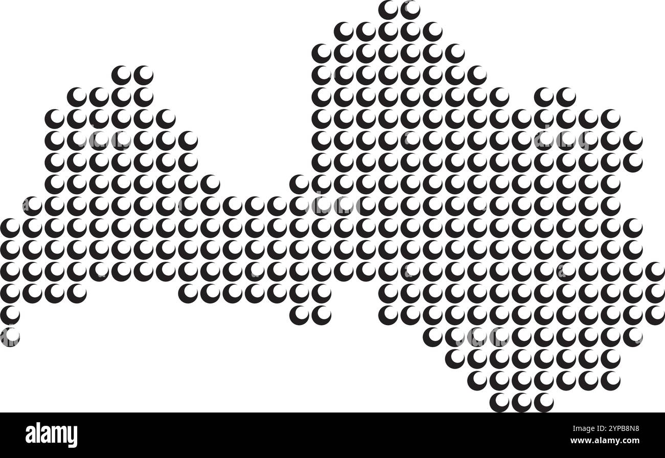 Lettonia illustrazione mappa icona elemento Design Illustrazione Vettoriale