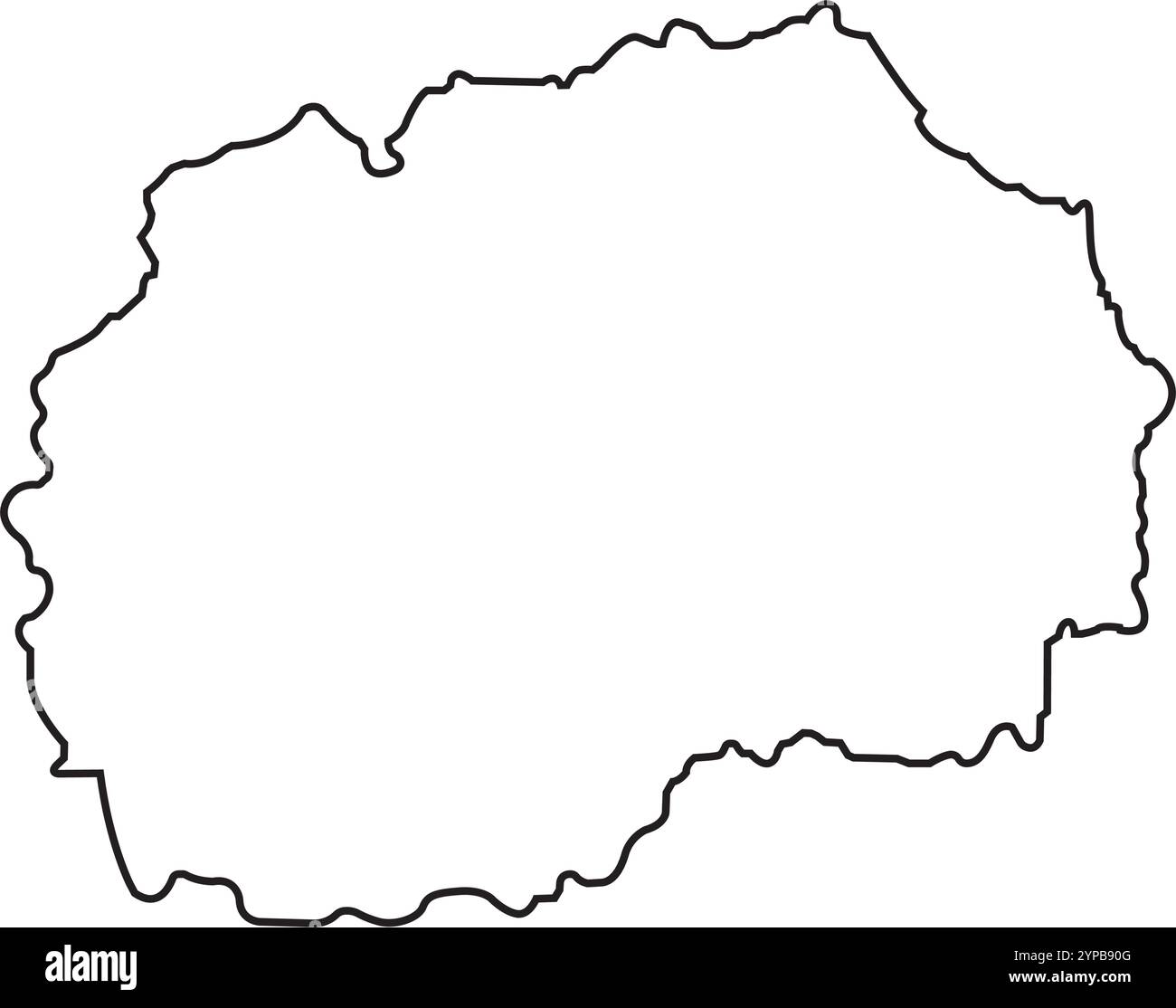 Illustrazione dell'icona della mappa della Macedonia del Nord Design degli elementi Illustrazione Vettoriale