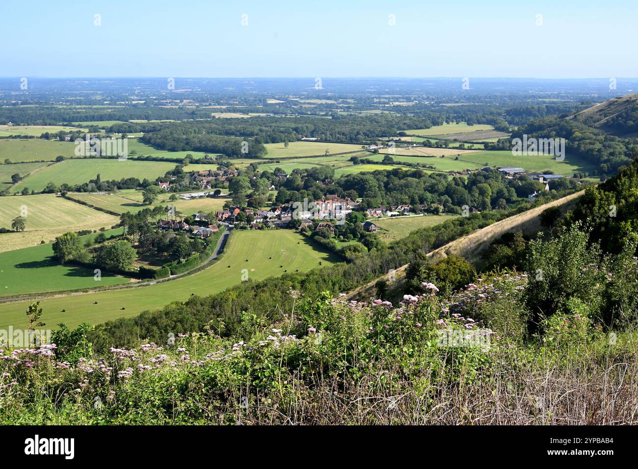 Vista da Devils Dyke nel South Downs National Park Foto Stock