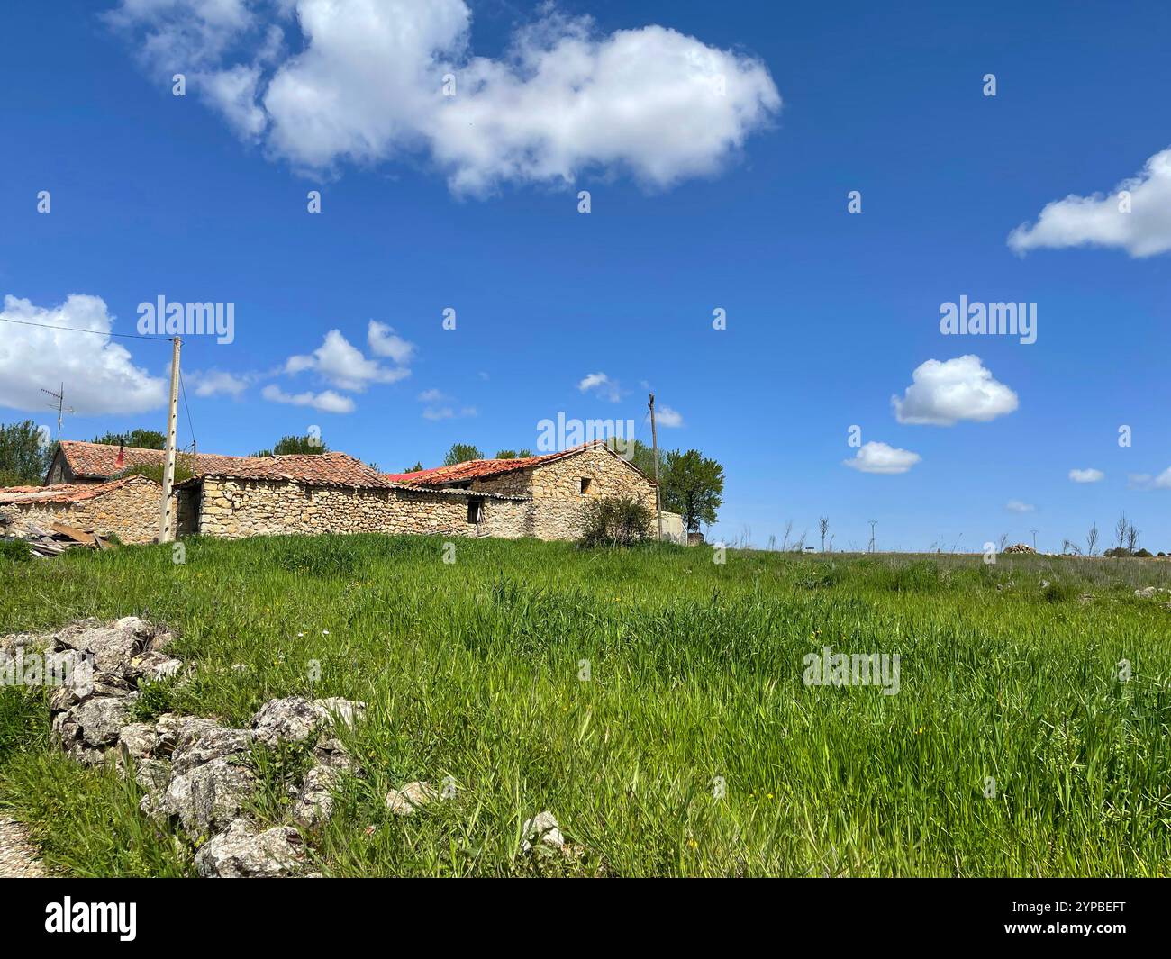 Casa in rovina. Villaseca, provincia di Segovia, Castilla Leon, Spagna. Foto Stock
