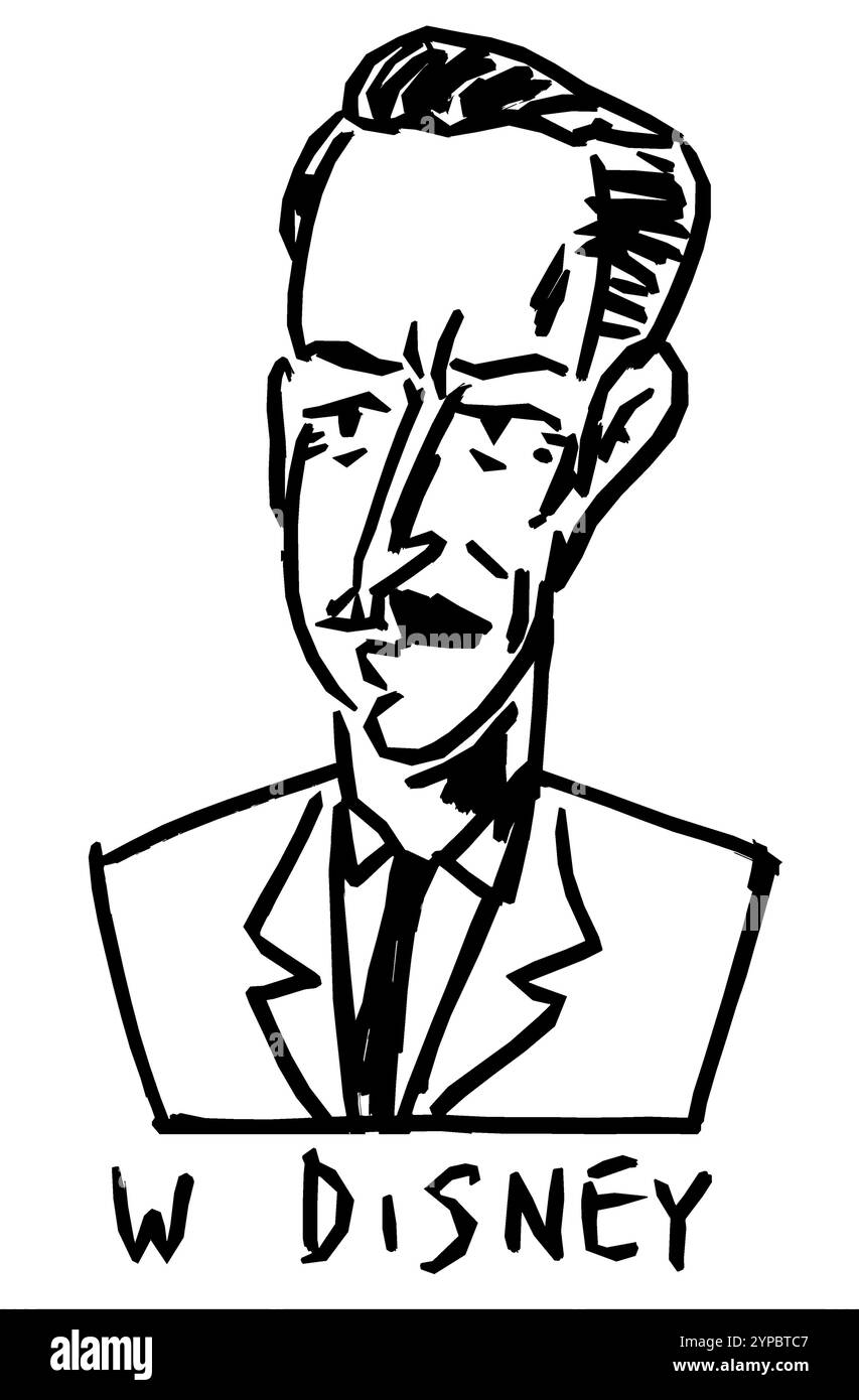 Caricatura di Walt Disney Foto Stock