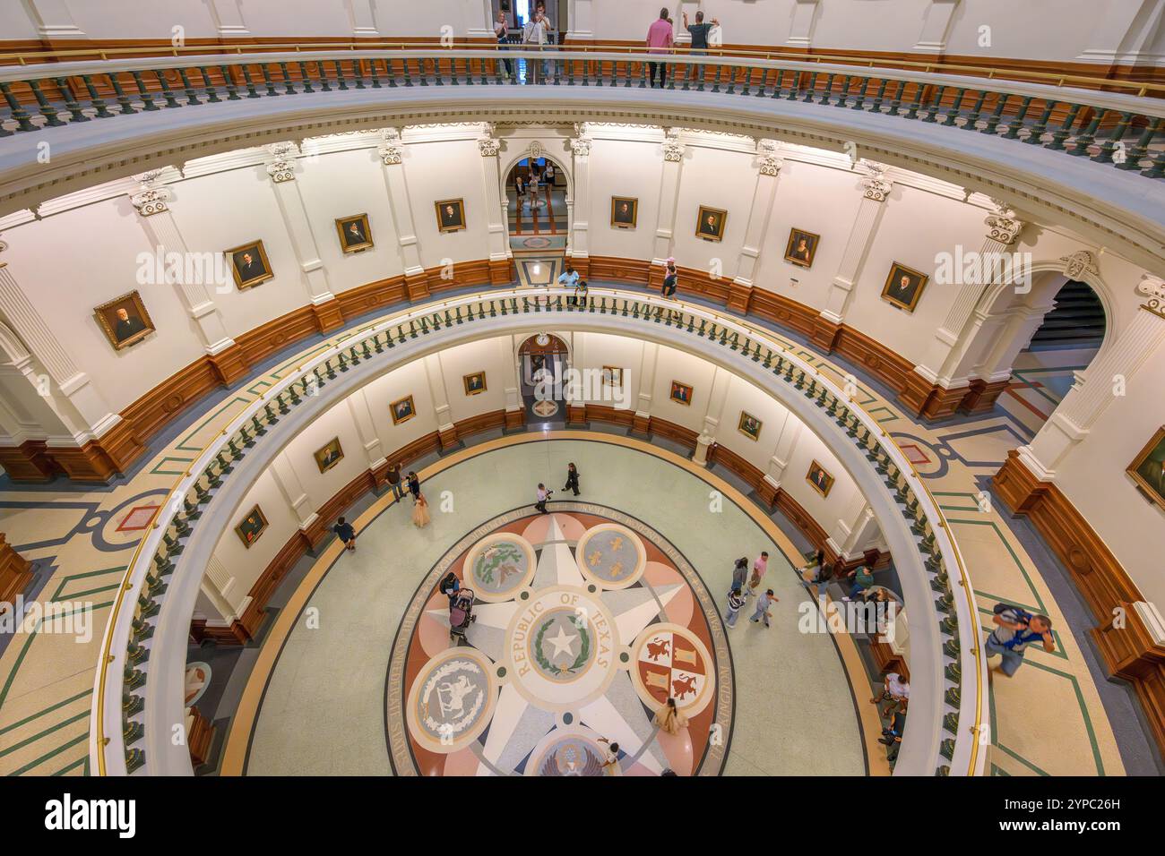 Interno del Campidoglio dello stato del Texas, Austin, Texas, Stati Uniti Foto Stock