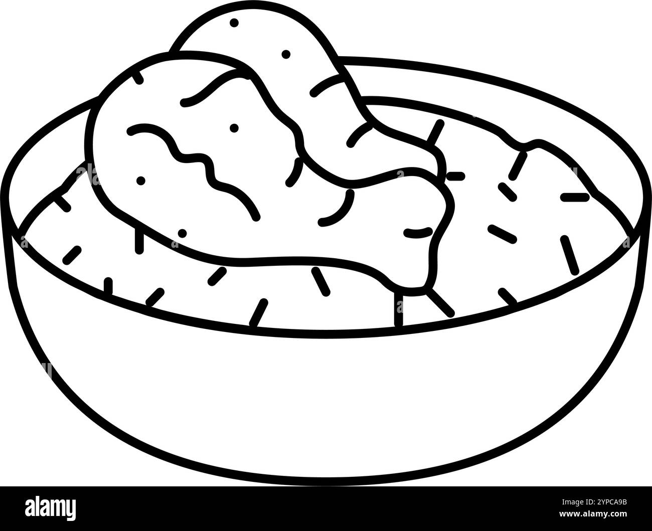 illustrazione vettoriale dell'icona della linea della cucina indiana biryani Illustrazione Vettoriale