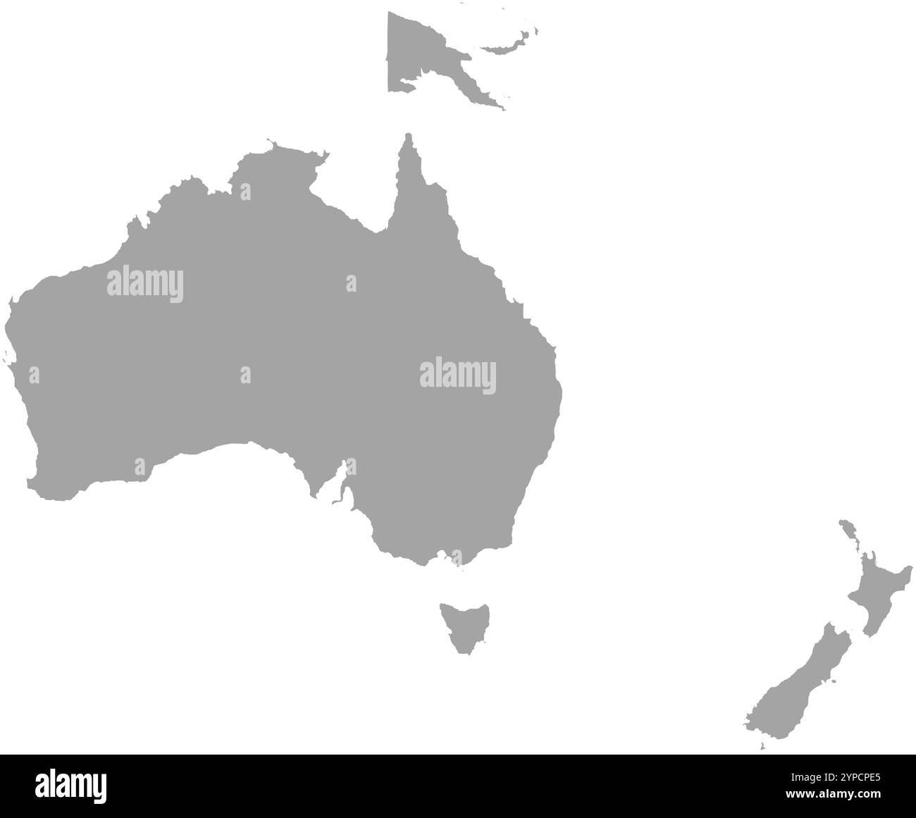 Australia e Oceania MAPPA grigia in Blu, confine con il Paese, Australia e Oceania Mappa grigia, confine con l'Australia e l'Oceania Grey, Mappa geografica Illustrazione Vettoriale