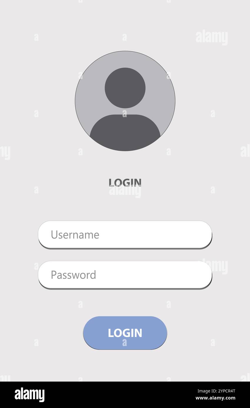 Log user Interface, Mobile Login page, utenti che digitano password navigare, accesso, campo nome utente e password, accesso applicazione, login mobile i Illustrazione Vettoriale